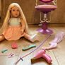Our Generation doll, hairstyling chair, and accessories Image 8