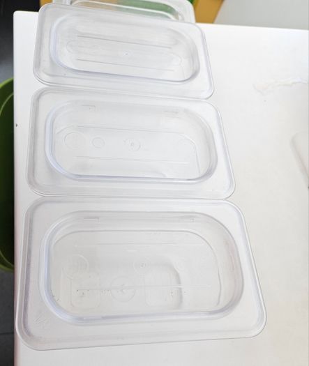 Ice cream/gelato pans and lids