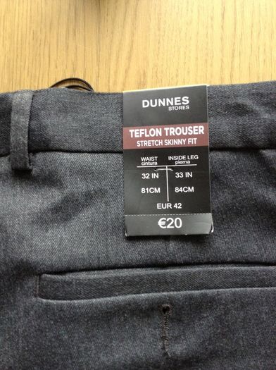 New Grey trousers waist. 32 in inside leg 33 in EUR size 42
