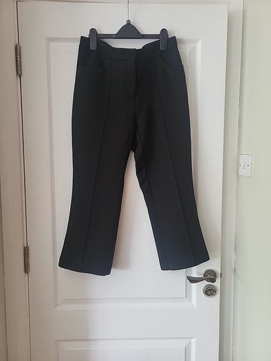 River Island Black Crop Trousers