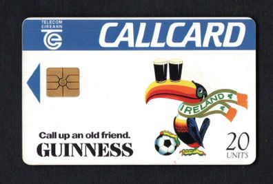 1994 Ireland 20 unit Guinness Toucan (Gemplus GEM1) Callcard Used. Notes important dates for World Cup'94. Telecom Eireann card number 1062