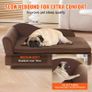 Large Pet sofa dog bed Dog Couch for Large-Sized Dogs and Cats, Soft Velvety Dog Sofa Bed, 110 lbs Loading Cat Sofa, Grey Image 2