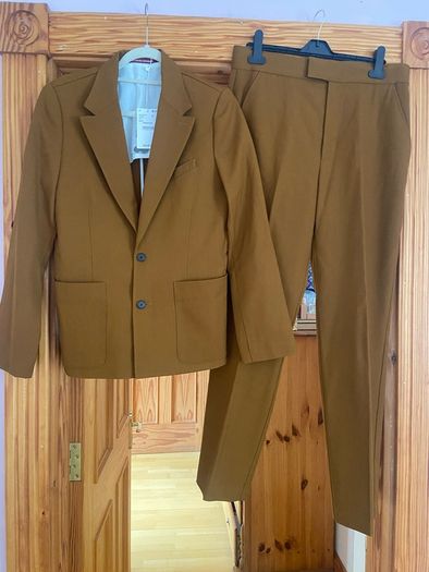 Comptoir Des Cotonnoirs Warm Camel Dry Wool Blazer & Trousers Suit