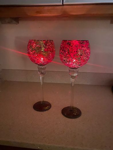 mosaic candle holders