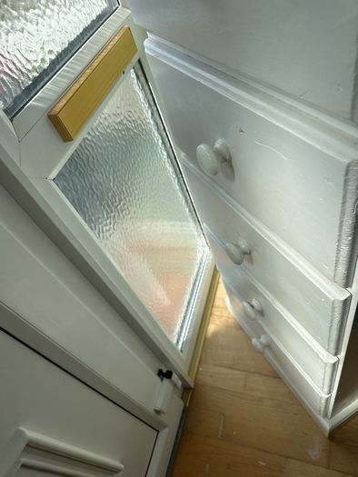 Solid wooden tall boy drawers