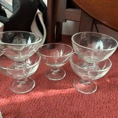 Glass dessert bowls