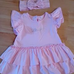 Little A Dress/Smock Top & Headband Age 36 months