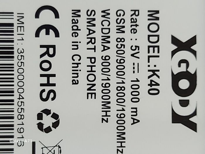 XGODY Mobile Phone, Model K40, excellent cosmetic condition, pin locked, for parts or repair