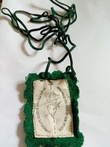 Vintage immaculate  Heart of jesus scapular