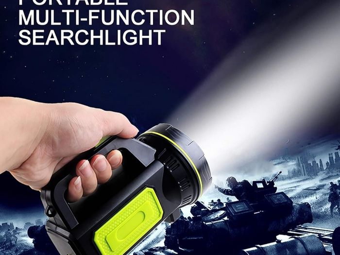 Hand Torch & Side Lantern Super Bright LED Rechargeable Torch Hand Flashlight 1200mAh Compact Waterproof (IPX5) Ideal for Camping and All Outdoor Activities & Emergency Use