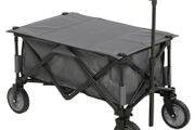 Garden Trolley, Cargo Traile on Wheels, Folding Collapsible Camping Trolley, Outdoor Utility Wagon, Dark Grey