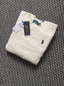 Cream Polo Ralph Lauren Cable Knit Jumper