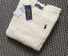 Cream Polo Ralph Lauren Cable Knit Jumper