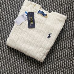 Cream Polo Ralph Lauren Cable Knit Jumper