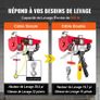Electric Hoist, 249.5 kg Lifting Capacity, 510W 220V Electric Steel Wire Winch with 427 cm Wired Remote Control, 1219 cm Single Cable Lifting Height & Pure Copper Motor, for Garage Warehouse Factory Image 4