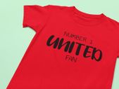 Unofficial Manchester United adults and Kids T-Shirt Number 1 Football Fan! Number 1 Man United Fan Kids Tee