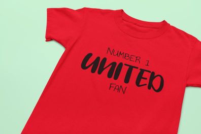 Unofficial Manchester United adults and Kids T-Shirt Number 1 Football Fan! Number 1 Man United Fan Kids Tee