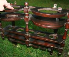 Antique Rustic Wooden Shelf for Spices and Spoons , Pots