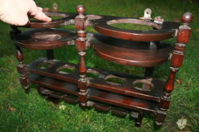 Antique Rustic Wooden Shelf for Spices and Spoons , Pots