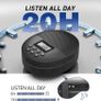 Shower Radio Speaker with Bluetooth 5.0, AGPTEK Waterproof Wireless Bathroom FM with Suction Cup 12H Long Playback Time, Lanyard, LCD Screen Display, Handsfree Calling, Storage Card Playback Black Image 5