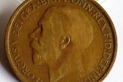 1920 Halfpenny George V bronze coin