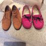 Free Post - Ralph Lauren Tan Leather - Suede Laced Shoes - Size 3: Image 4
