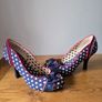 Ruby Shoo Retro Polka Dot Heels with Satin Bows - Size UK 6 / EU 39 Image 7