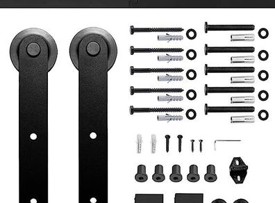 4 ft / 122 cm Sliding Door Kit Sliding Door Fitting Set Hanging Rail Sliding Door System Hardware Kit for Interior Doors