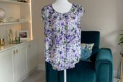 Ladies Lilac and Green Floral Print Blouse from Apricot