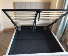 Double 4ft6, King 5ft Ottoman Beds With Optional Pillow Top Mattresses Instock