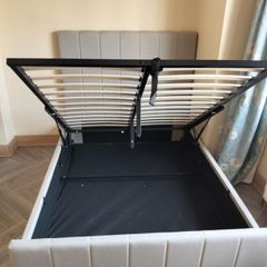 Double 4ft6, King 5ft Ottoman Beds With Optional Pillow Top Mattresses Instock