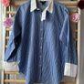 shirt bnwt new look blue & white striped shirt size 12 oversized rrp 39 euro Image 10