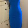 Dress blue warehouse long knitted stitching Image 3