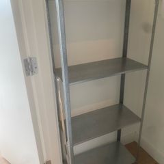2 metal shelves