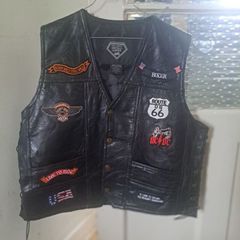 Biker Leather Waste jacket XL