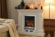 LED Flame Electric Fire Place-Silver
