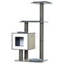 120cm Multi-level Cat Tree Kittens Activity Tower with Scratching Posts Pet Play House Furniture, Grey Image 2