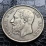 1873 Belgium  5 Francs - Leopold II small head Silver coin Image 3