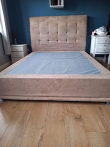 King Size Split Divan Bed Base with 4 drawers and HeadBoard