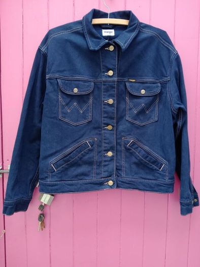 Wrangler navy jacket, short navy jacket