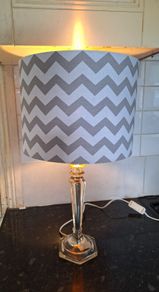 Lovely table lamp with zig zag shade