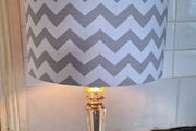 Lovely table lamp with zig zag shade