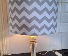 Lovely table lamp with zig zag shade