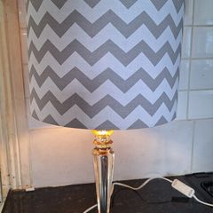 Lovely table lamp with zig zag shade