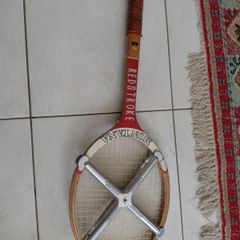 Vintage Tennis Racket Montana Redstroke includes a metal Zephyr maintenance cross for reinforcement 1970s