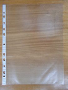 A4 Clear Punched Poly Pocket  x10