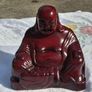 Seated Rosewood Smiling Buddha Image 3