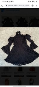 BNWT by Very black lace cold shoulder skater dress size UK12 EU40 Postage included