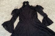 BNWT by Very black lace cold shoulder skater dress size UK12 EU40 Postage included