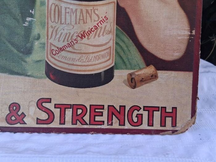 Original Wincarnis Art Nouveau Cardboard Sign
